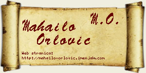 Mahailo Orlović vizit kartica